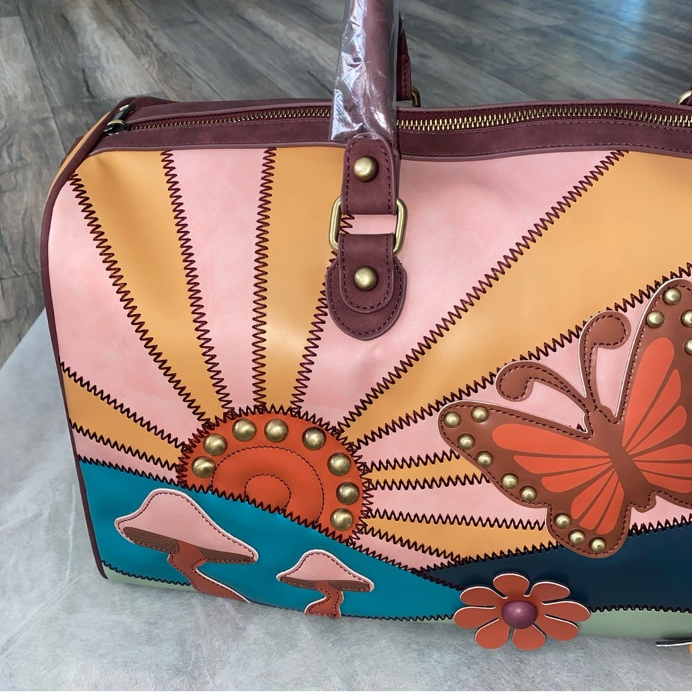 Dolls Kill Sunshine Boho Butterfly 70s Hippie Festival Weekender Crossbody New - Picture 3 of 11